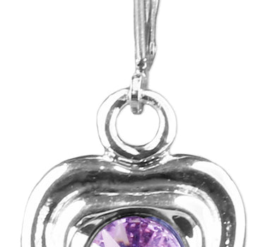 LUISIA® Ohrringe Lisanne Herzanhänger mit Kristallen von Swarovski® - Flieder