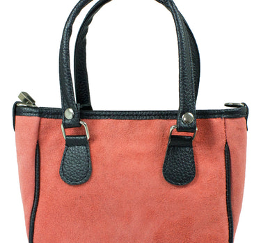 Trachten Handtasche mit Herz Applikation | Koralle