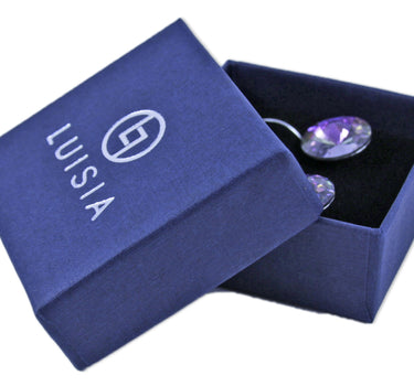 LUISIA Kronen Ohrringe "Vivana" mit Swarovski Element | Montana - Ozeanblau