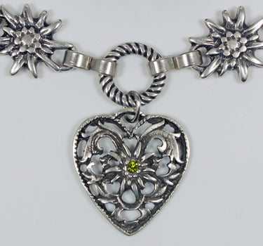 Charivari Kette mit Herz - Olivgrün