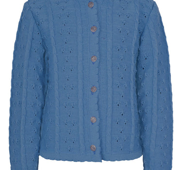 Isar-Trachten Kinder Strickjacke "Leonie" Ajourmuster 47063 | Marineblau