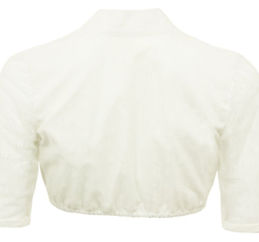 Pierre Marcel Damen Dirndlbluse Marisa mit Spitze und Stehkragen - Creme