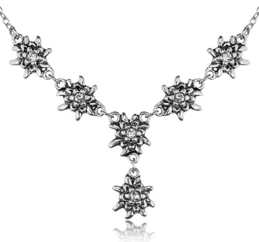 LUISIA® Edelweiß Collier Emilia mit Kristallen von Swarovski® - Crystal / Kristall