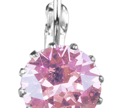 LUISIA® Ohrringe Grazia mit Kronen Anhänger und Kristall von Swarovski® - Rosa