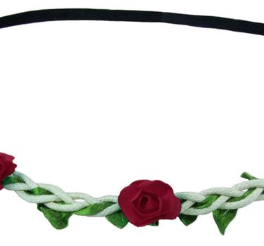 Blumen Haarband "Bella" mit kleinen Rosen | Dunkelrot