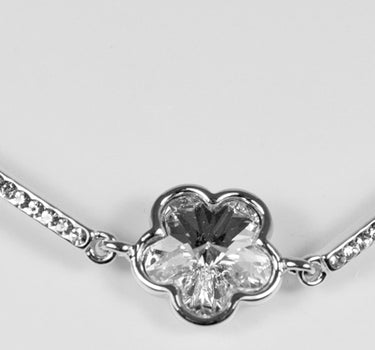 LUISIA Silbernes Damen Blumen Armband mit Kristallen von Swarovski