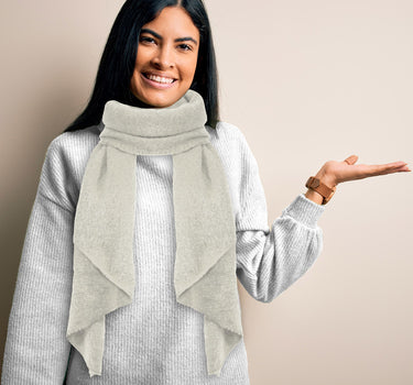 Schal "Eliana" - extra weich - Wollweiß