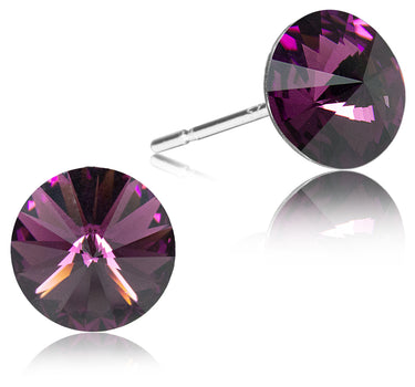 LUISIA® Ohrstecker mit Kristallen von Swarovski® - 6 mm Amethyst / Pflaume