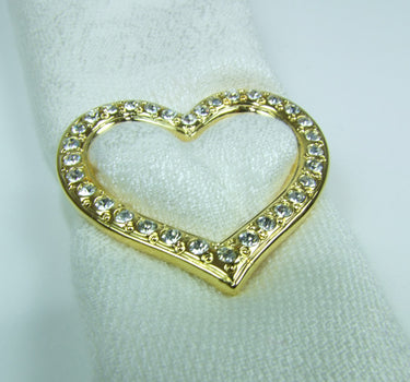 Herz Schalring mit Strass - Gold