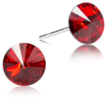 LUISIA® Ohrstecker mit Kristallen von Swarovski® - 6 mm Light Siam / Rot