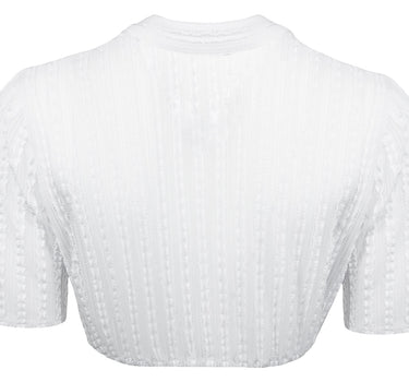 Pierre Marcel Damen Halbarm Spitzen Dirndlbluse Liora mit Stehkragen - Weiß