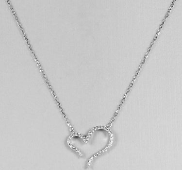 LUISIA Filigrane Damen Halskette mit geschwungenem Herz - 925 Silber Schmuck mit Zirkonia