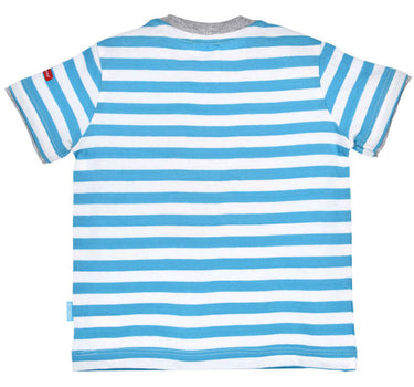 BONDI Baby Jungen T-Shirt "Feuerwehr" 91481 - Blau / Weiß | Kurzarmshirt
