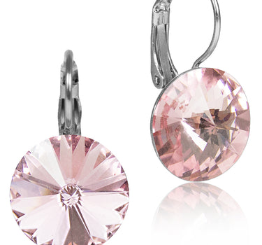 LUISIA® 12 mm Ohrringe Rivoli mit Kristallen von Swarovski® - Light Rosé