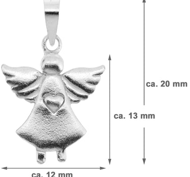 LUISIA Kettenanhänger Engel Schutzengel mit Herz - 925 Sterling Silber