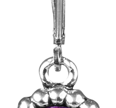 Ohrringe Aurelia mit rundem Anhänger und Kristallen von Swarovski® - Pink