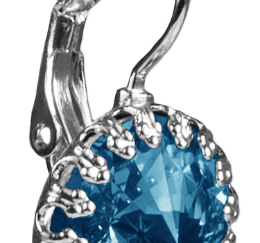 LUISIA Kronen Ohrringe "Vivana" mit Swarovski Element | Montana - Ozeanblau