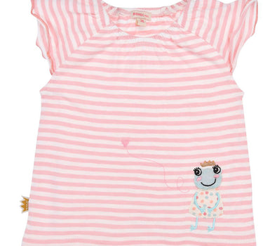 BONDI Kinder T-Shirt "Froschkönig" 86570 - Rosa / Weiß | Mädchen Kurzarmshirt