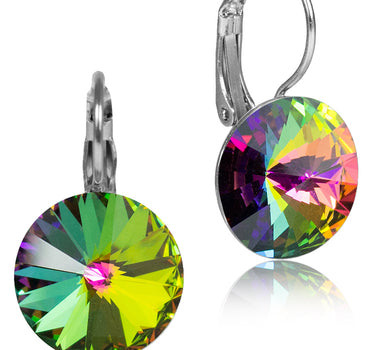 LUISIA 14 mm Ohrringe Rivoli mit Kristallen von Swarovski | Vitrail Medium