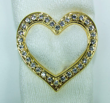 Herz Schalring mit Strass - Gold