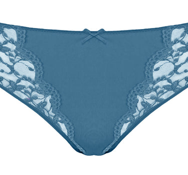 Nina von C. Jazzpant mit floraler Spitze 4821971 | Taubenblau