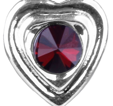 LUISIA® Ohrringe Lisanne Herzanhänger mit Kristallen von Swarovski® - Dunkelrot