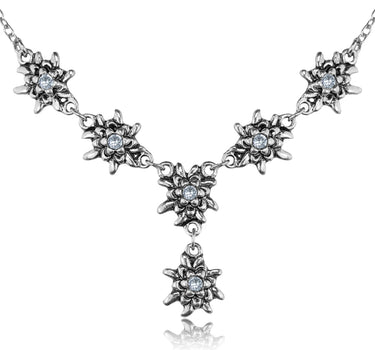 LUISIA® Edelweiß Collier Emilia mit Kristallen von Swarovski® - Light Safir / Hellblau