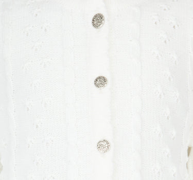 Isar-Trachten Kinder Strickjacke "Leonie" Ajourmuster 47063 | Natur