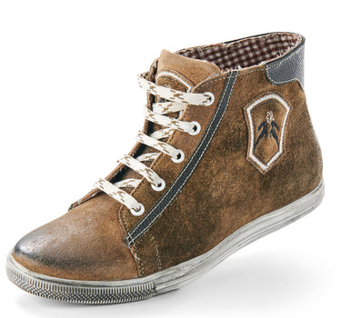 MADDOX Hohe Damen Leder Sneaker "Victoria" Trachten Schuhe | Wood Nappato