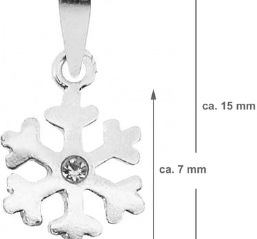 LUISIA Kettenanhänger Schneeflocke mit Kristall von Swarovski - 925 Sterling Silber - Kristall