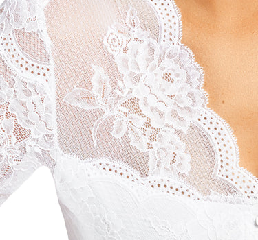 Nina von C. Dirndlbluse "Kalea" mit Knopfleiste 16463718 | Weiß