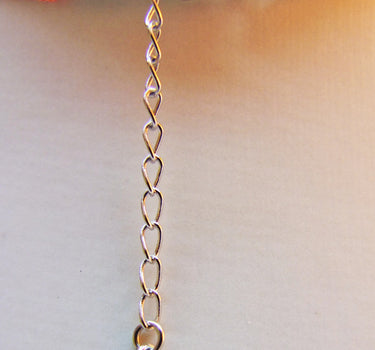 Kinder Trachten Halskette kariert mit Herz Anhänger Orange