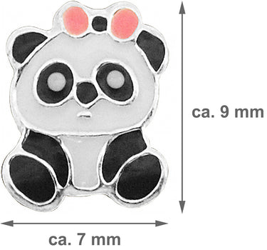 LUISIA Ohrstecker "Panda Bär" mit Zirkonia E-15149 - 925 Sterling Silber