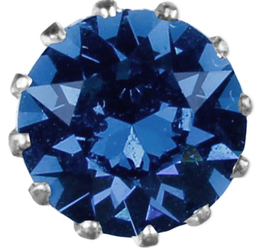 LUISIA® Ohrringe Grazia mit Kronen Anhänger und Kristall von Swarovski® - Ozeanblau