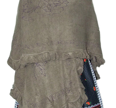 Dirndltuch Strick Stola in Taupe