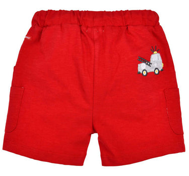 BONDI Baby Jungen Shorts "Rescue Team" 91484 - Rot | Kurze Kinder Hose Feuerwehr