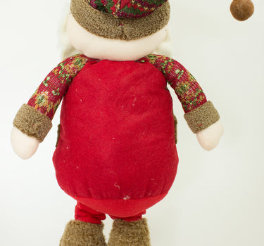 Weihnachtsmann Dekofigur für Advent und Weihnachten - Stehfigur mit ausziehbaren Beinen - 80 x 34 cm