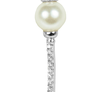 LUISIA® Filigrane Damen Halskette mit Strass Perlen Schlüssel - 925 Silber Schmuck mit Zirkonia Anhä