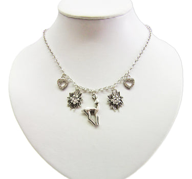 LUISIA® Trachten Halskette Felicitas mit Reh und Kristallen von Swarovski®