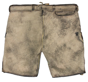MADDOX Kurze Trachten Lederhose "Horb" mit Gürtel | Natur Vegetabil
