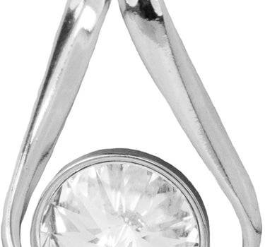 LUISIA Geschwungene Ohrringe "Alea" mit Kristall von Swarovski - Silber / Crystal