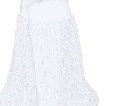 Isar-Trachten Kurze Kinder Strümpfe Ajourmuster 11041 | Weiß