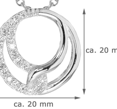 LUISIA Halskette mit Anhänger "Infinity" 66523 | 925 Silber (50 cm Länge)