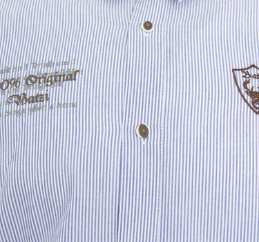Isar-Trachten Kinder Trachtenhemd "Henry" 52817 | Blau Gestreift