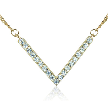 LUISIA® Filigrane vergoldete Damen Pfeil Halskette - 925 Silber mit Zirkonia