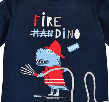 BONDI Baby Kinder Langarmshirt "Fire Dino" 91431 | Navy