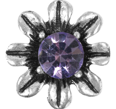 Blumen Collier mit Ohrhängern - Lila