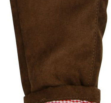 BONDI Baby Mädchen Trachten Kunstlederhose "Herzilein" gefüttert 86566 - Braun