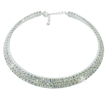 Strass Collier Brilliance 3-Reihig