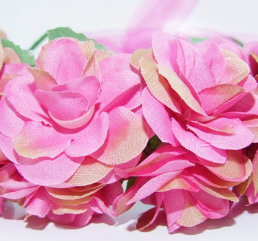 Blumenkranz zum binden mit Rosen - Pink